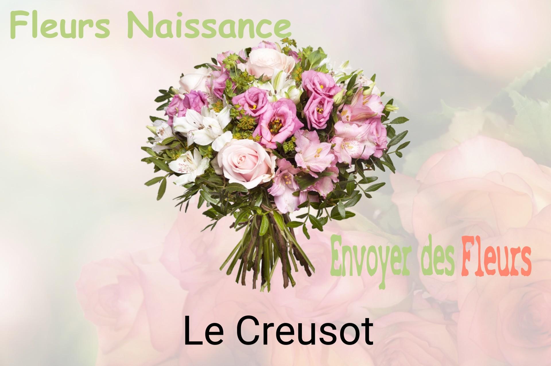 Bouquet de fleurs de naissance livré à Le Creusot